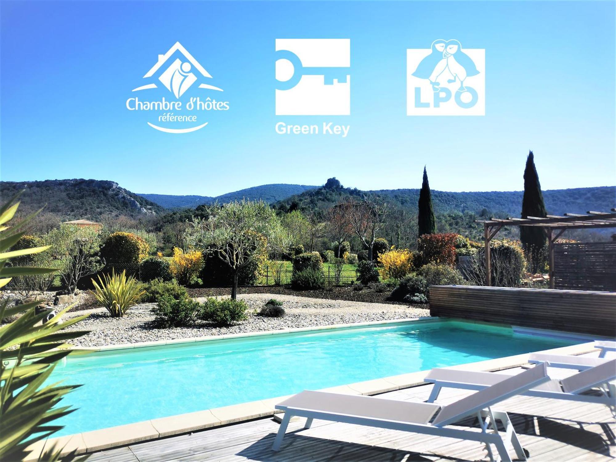 Villa Font Vive - Chambres d'hôtes avec Cuisine et calme absolu ! Grospierres Exterior foto